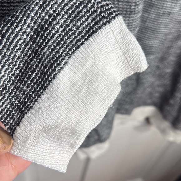 Eileen Fisher Linen Blend Contrast Long Sleeve Top Pullover Sweater W1042 Sz L - Picture 4 of 10